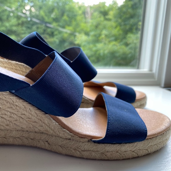 Isabella Espadrille Essential Spring Wedges - Navy - Picture 9 of 10